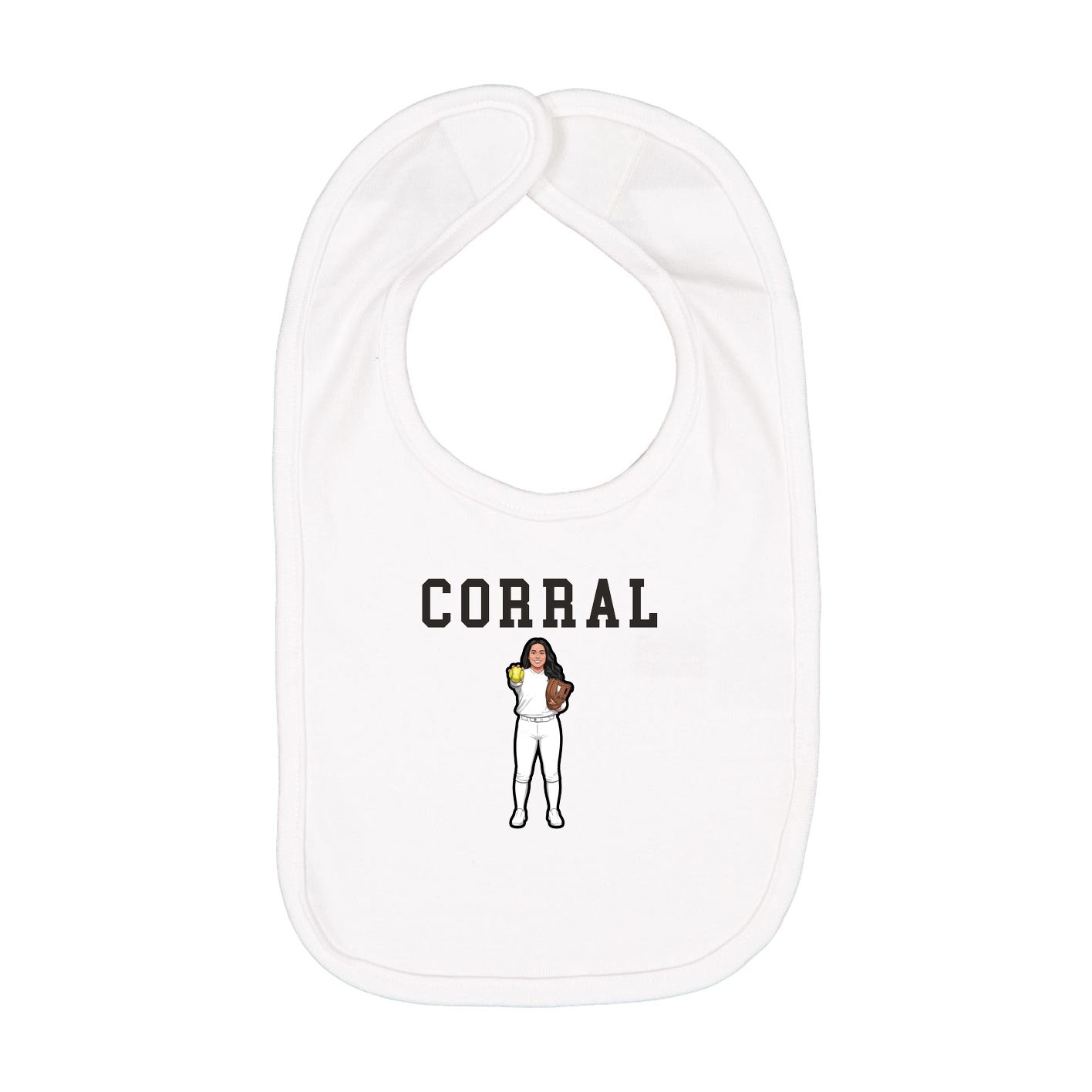 Infant Bib — Shirsey in White