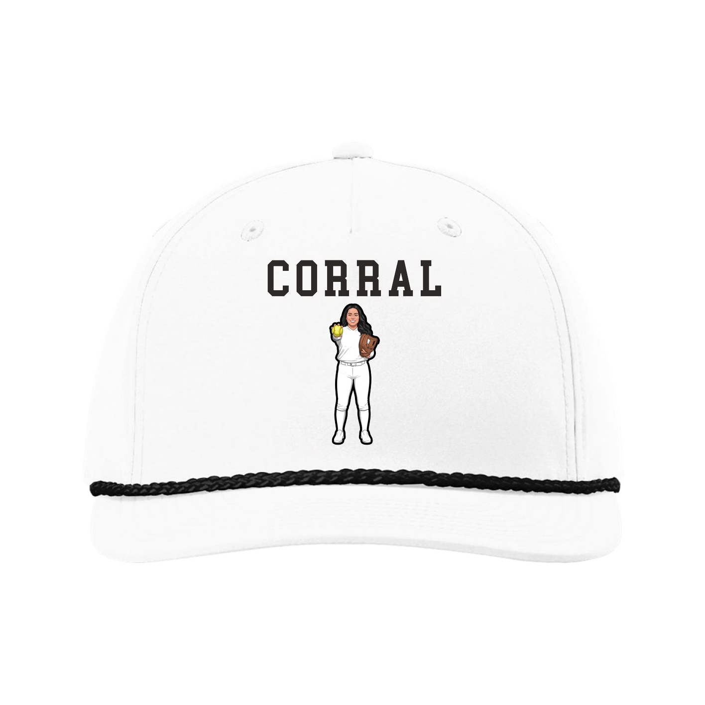 Five-Panel Classic Rope Cap — Shirsey in White