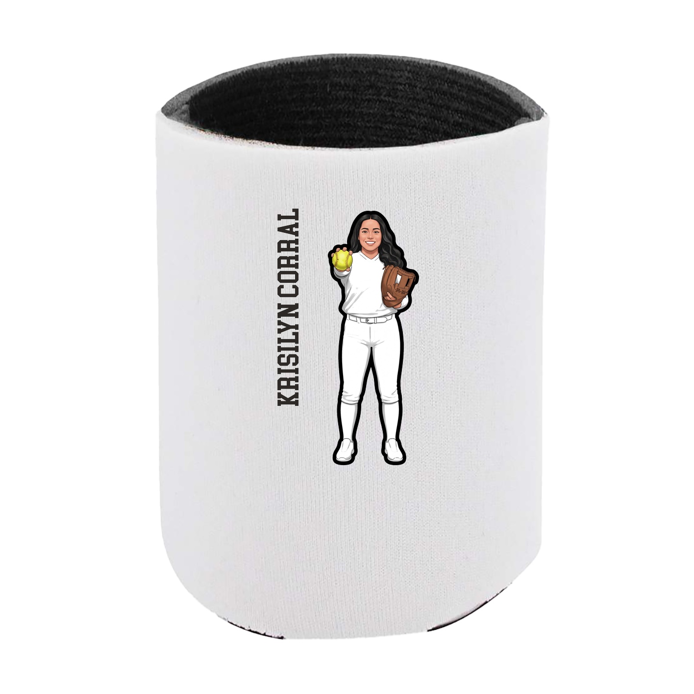 Can Holder — Name Vertical in White