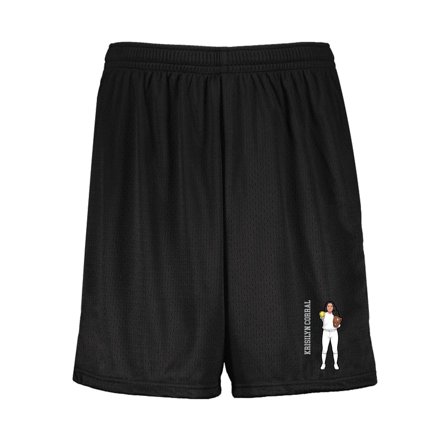 Shorts — Name Vertical in Black