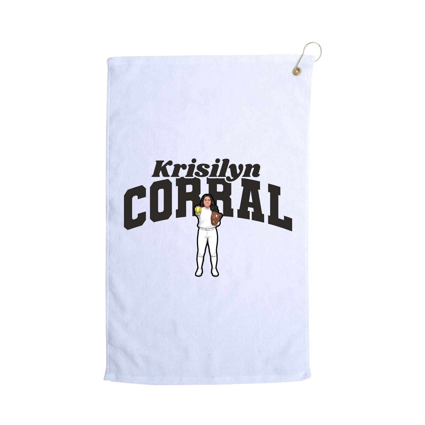 Golf Towel — Signature Arch in White