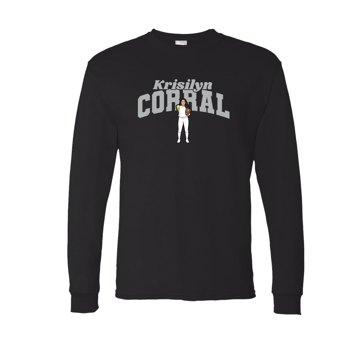 Long Sleeve Tee — Signature Arch in Black