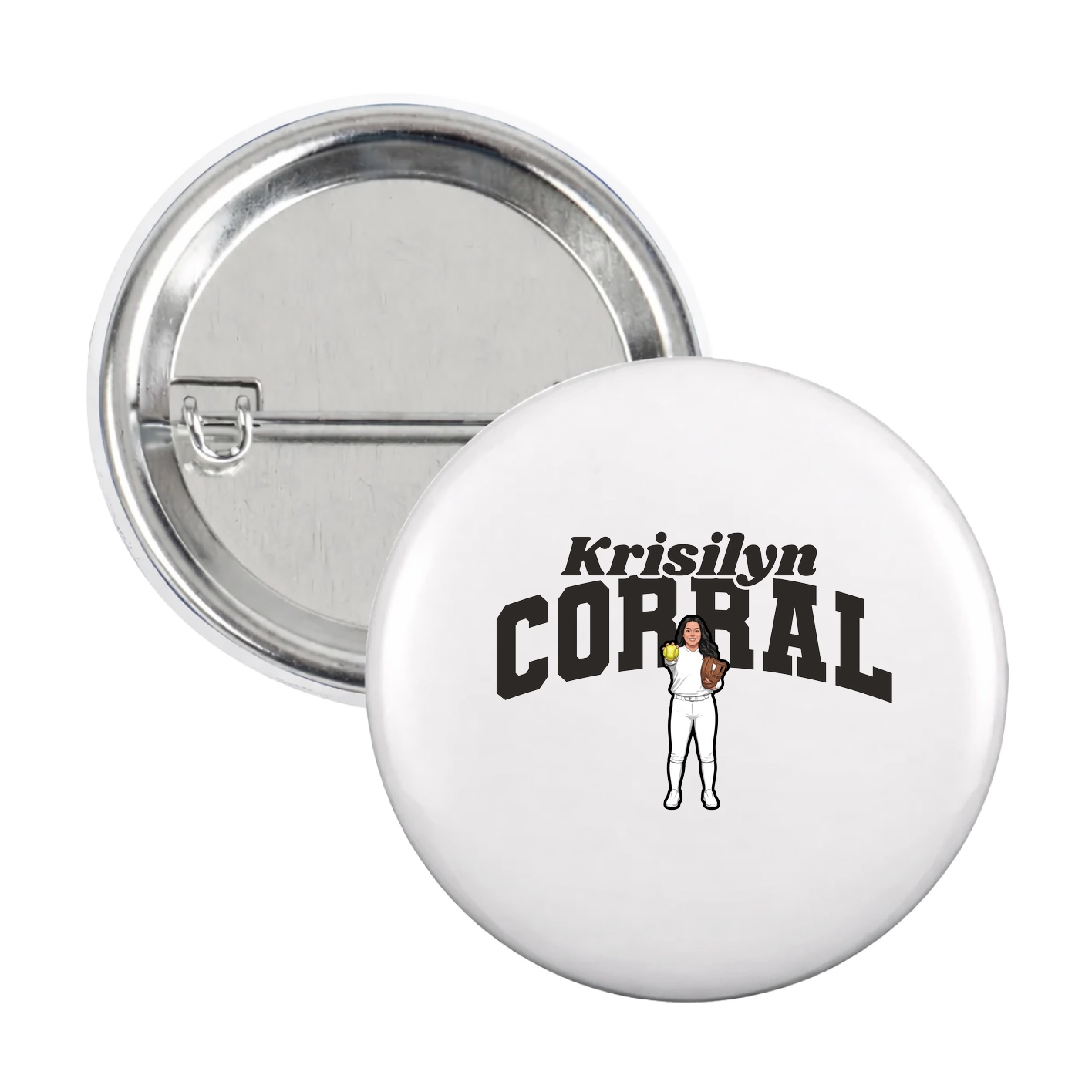 Game Day Button — Signature Arch in White