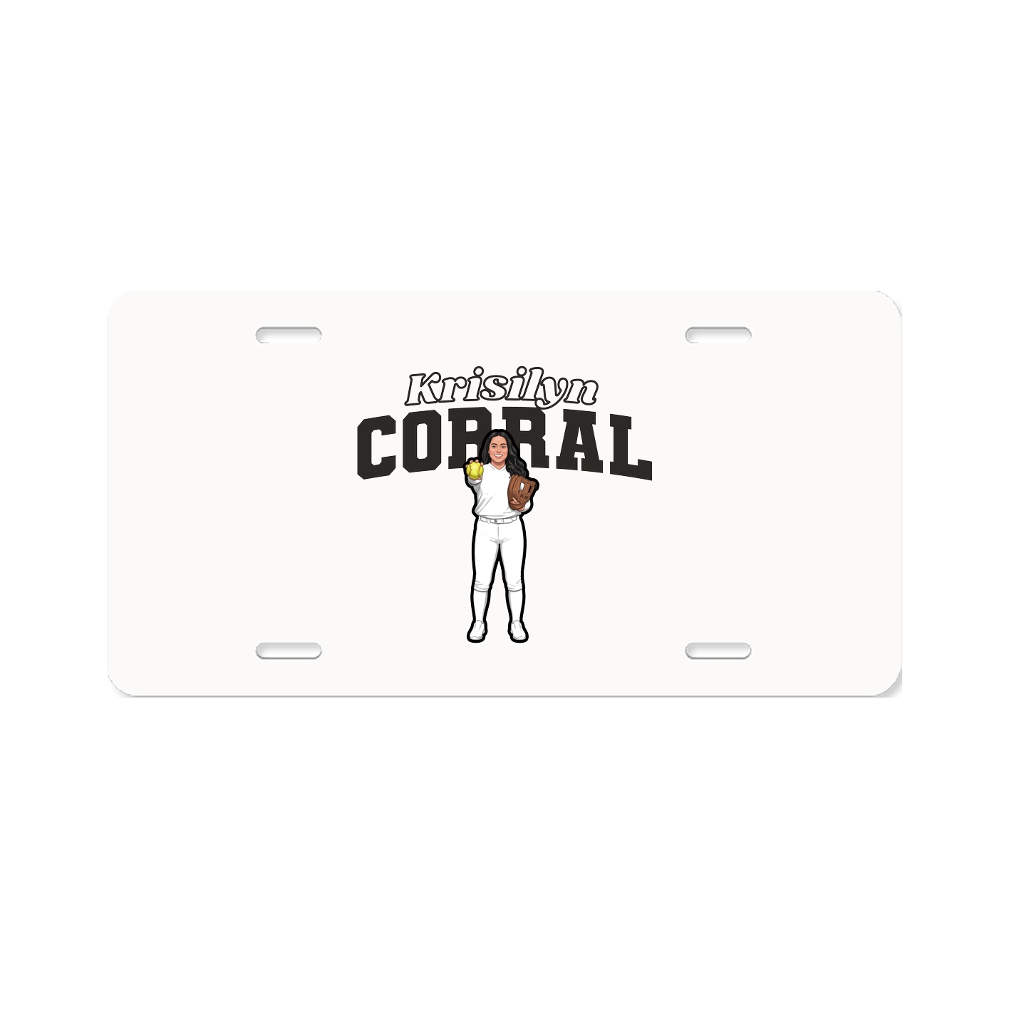 License Plate — Name Arch in Classic