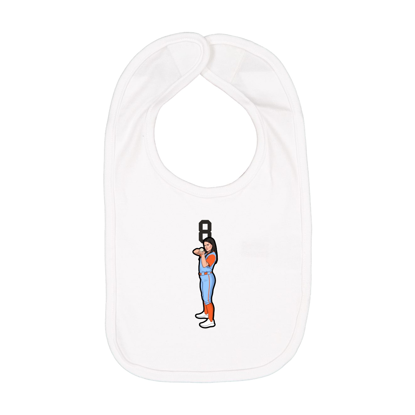 Infant Bib — Number Top in White