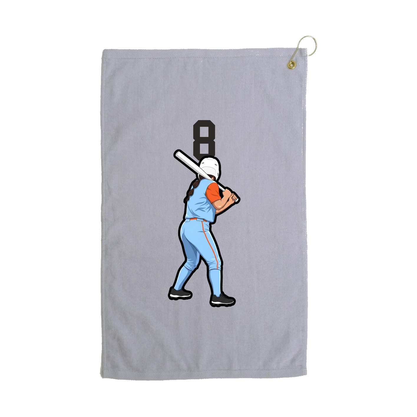 Golf Towel — Number Top in Grey