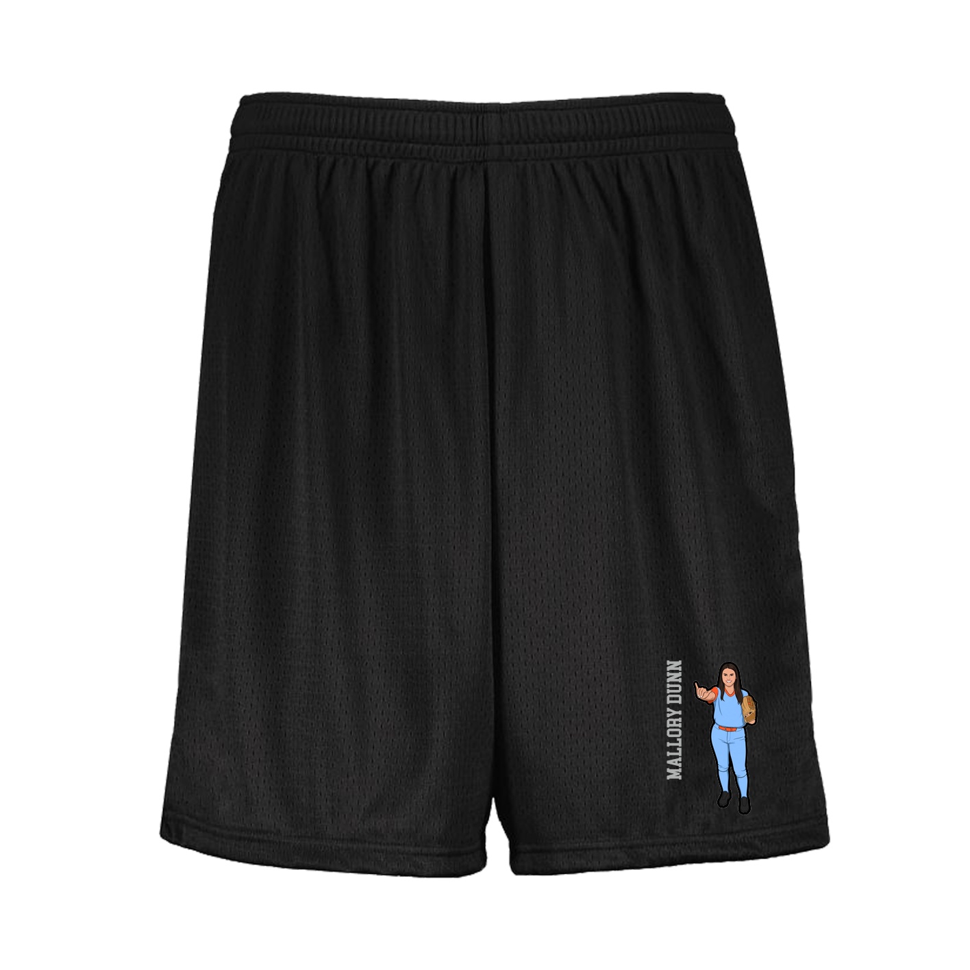 Shorts — Name Vertical in Black
