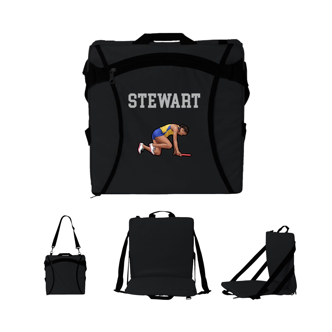 Folding Stadium Seat — Shirsey in Black