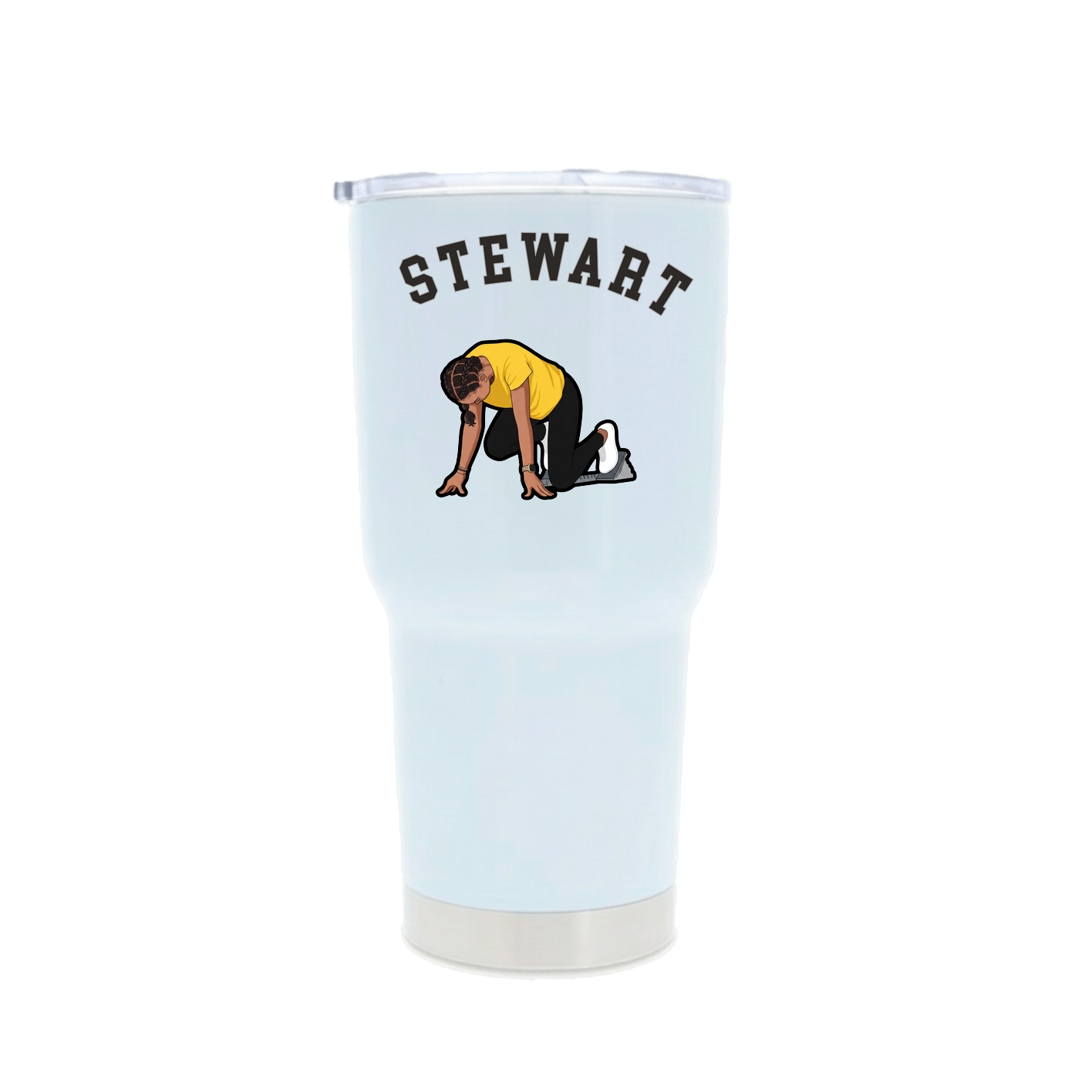 30oz Stainless Steel Tumbler — Shirsey Arch in White