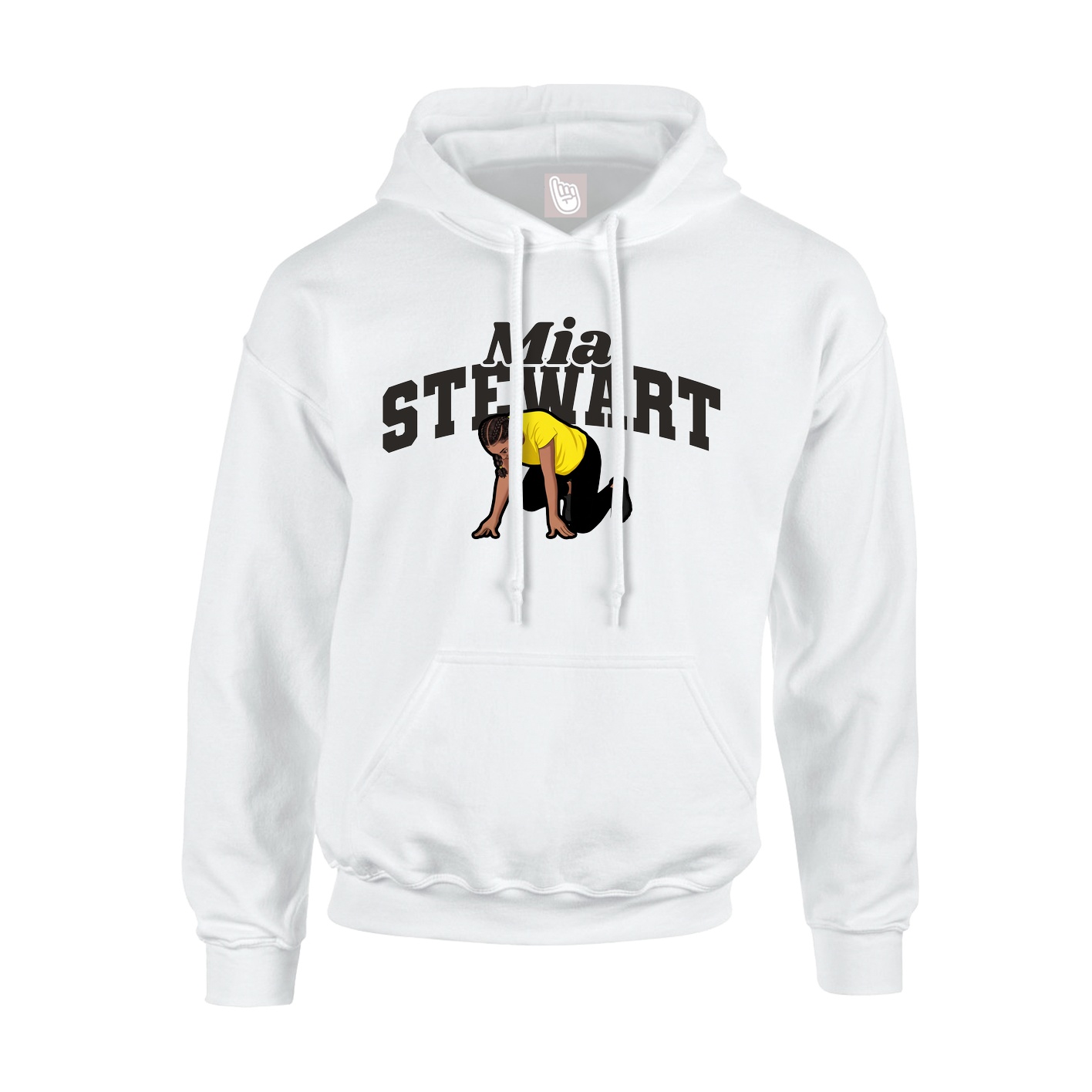 Youth Hoodie — Signature Arch in White