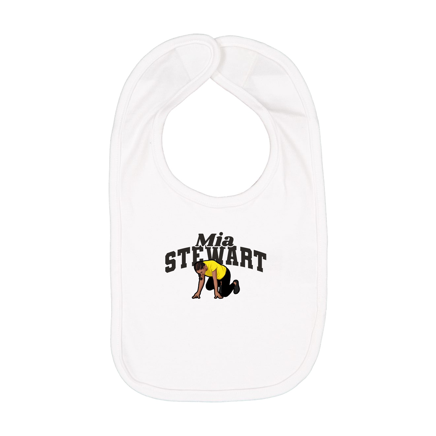 Infant Bib — Signature Arch in White