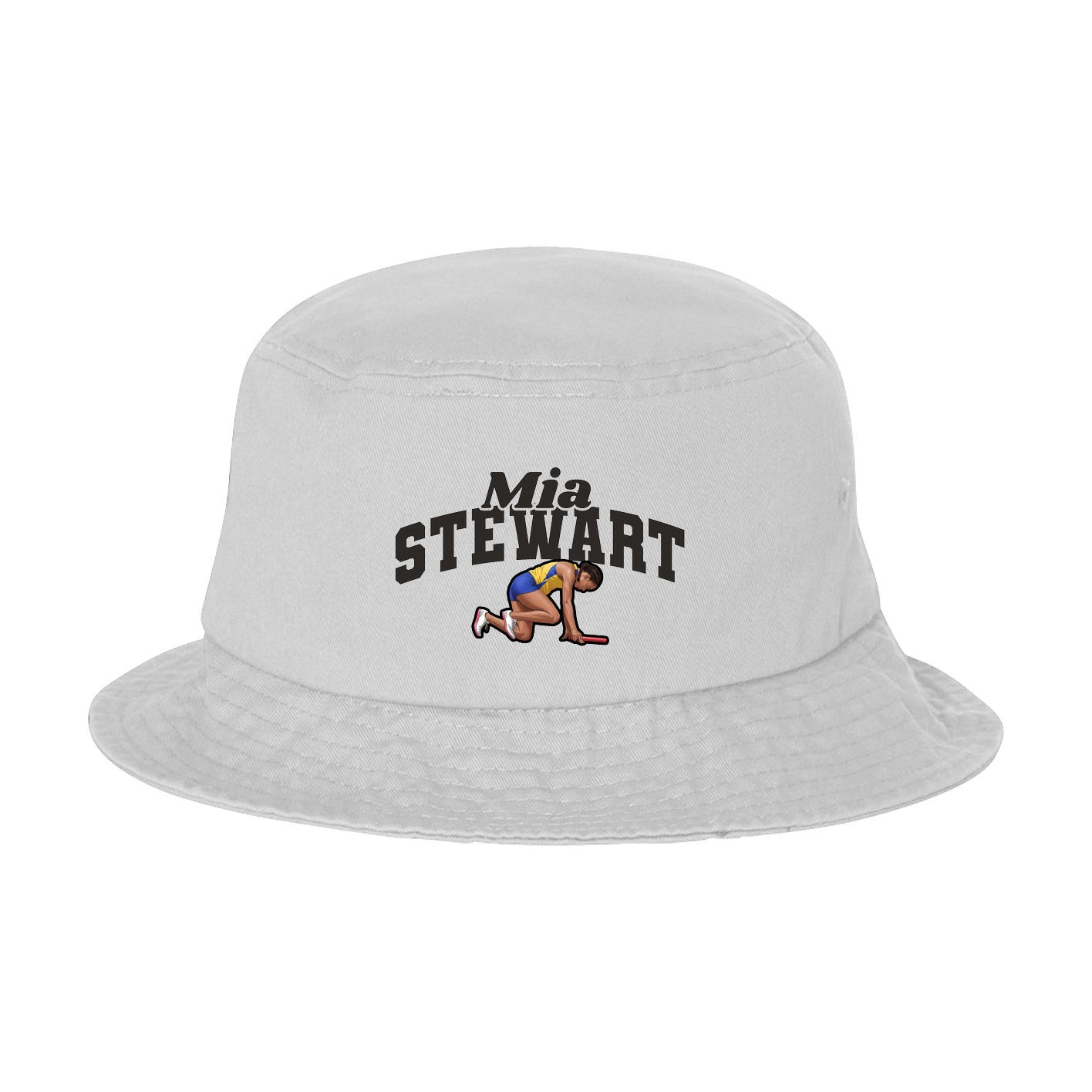 Bucket Cap — Signature Arch in White