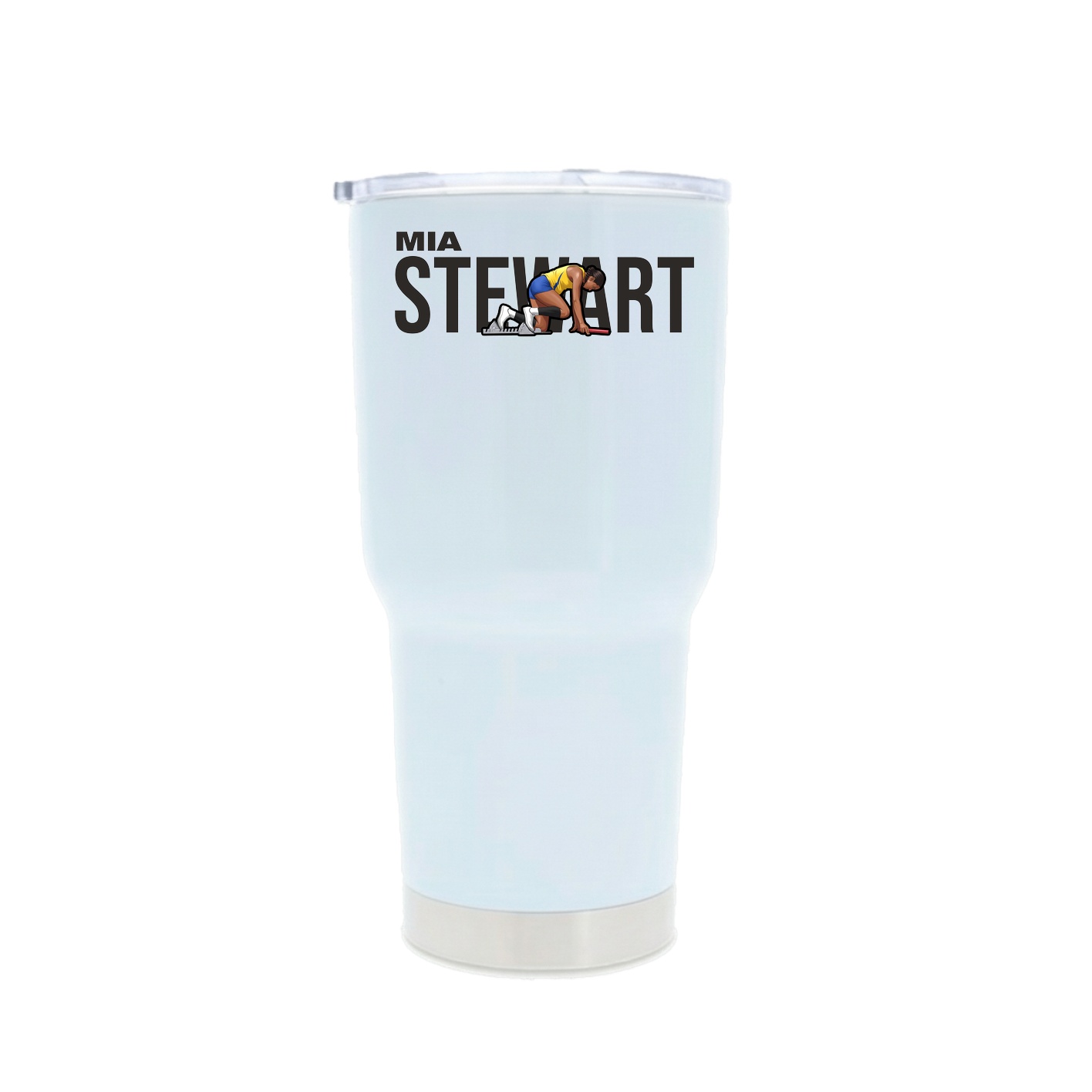 30oz Stainless Steel Tumbler — Player Name in White