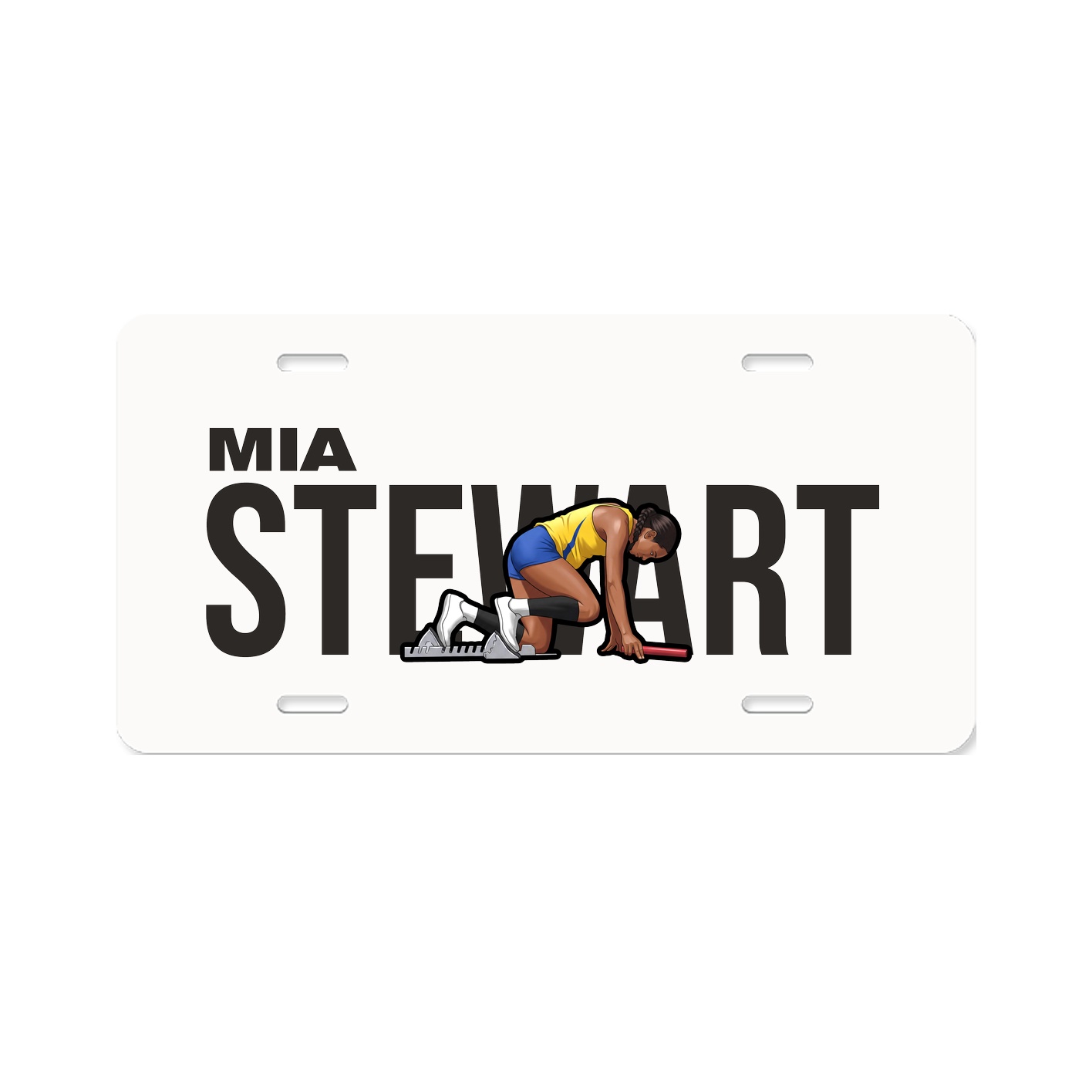 License Plate — Player Name in Classic