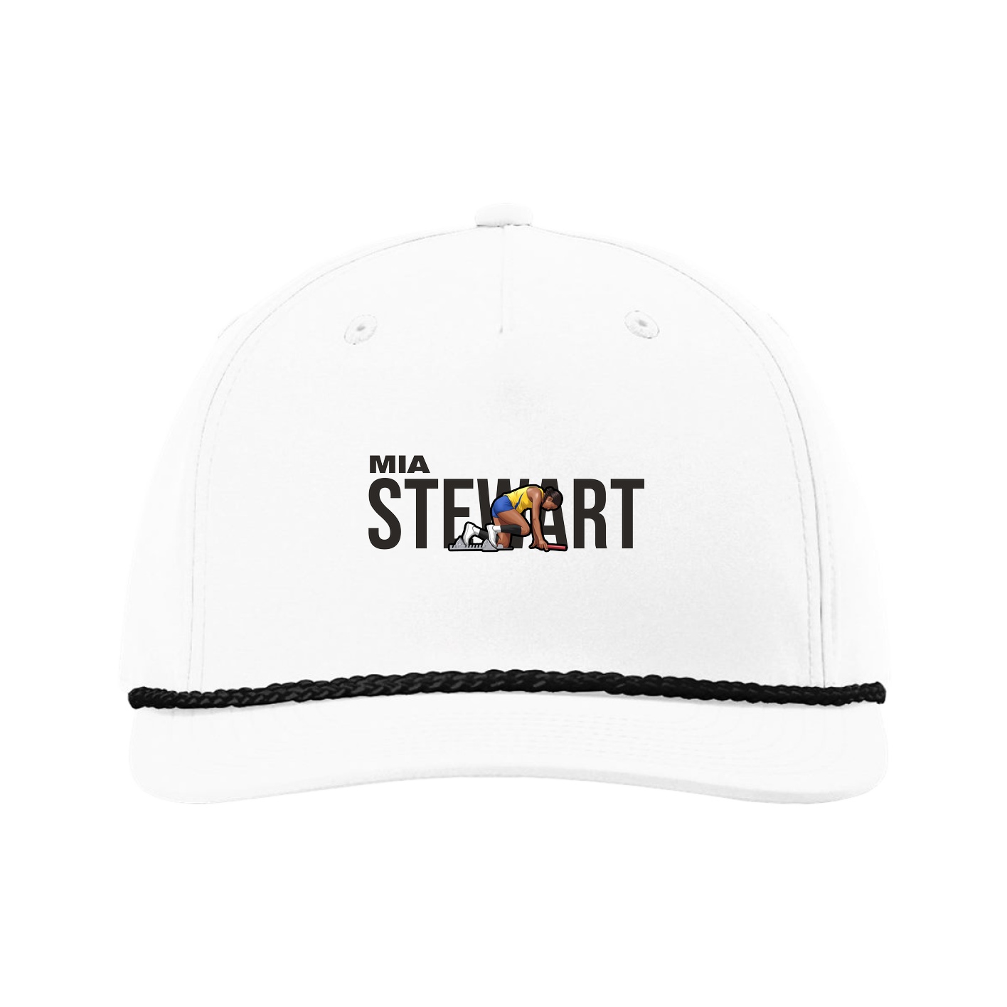 Five-Panel Classic Rope Cap — Player Name in White