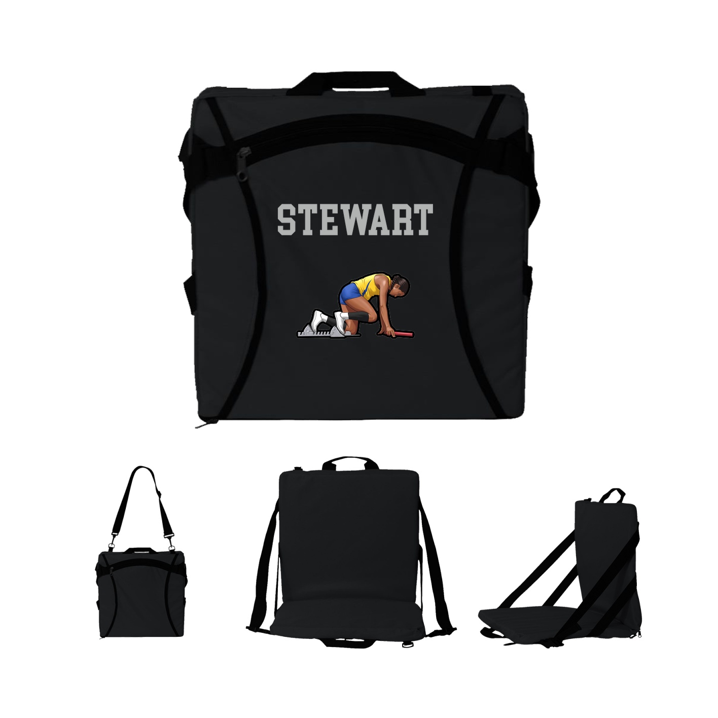 Folding Stadium Seat — Shirsey in Black