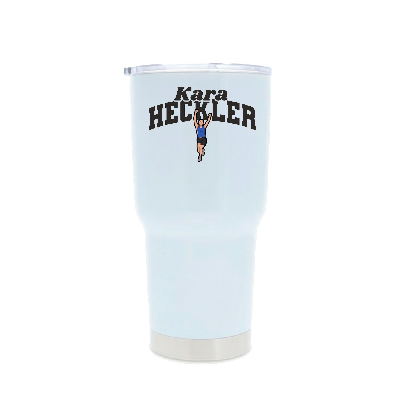 30oz Stainless Steel Tumbler — Signature Arch in White