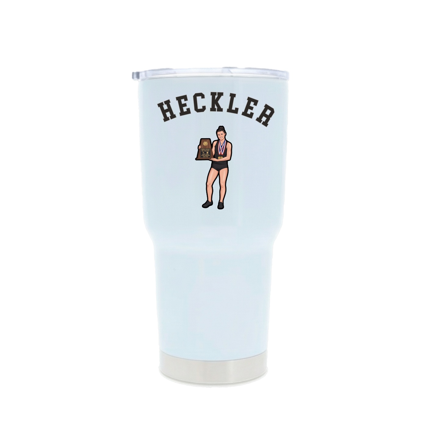30oz Stainless Steel Tumbler — Shirsey Arch in White