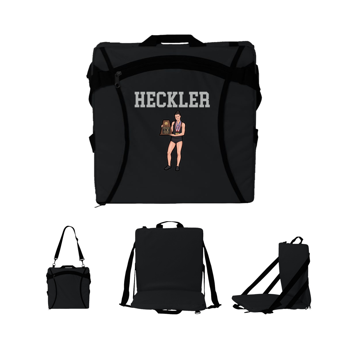 Folding Stadium Seat — Shirsey in Black