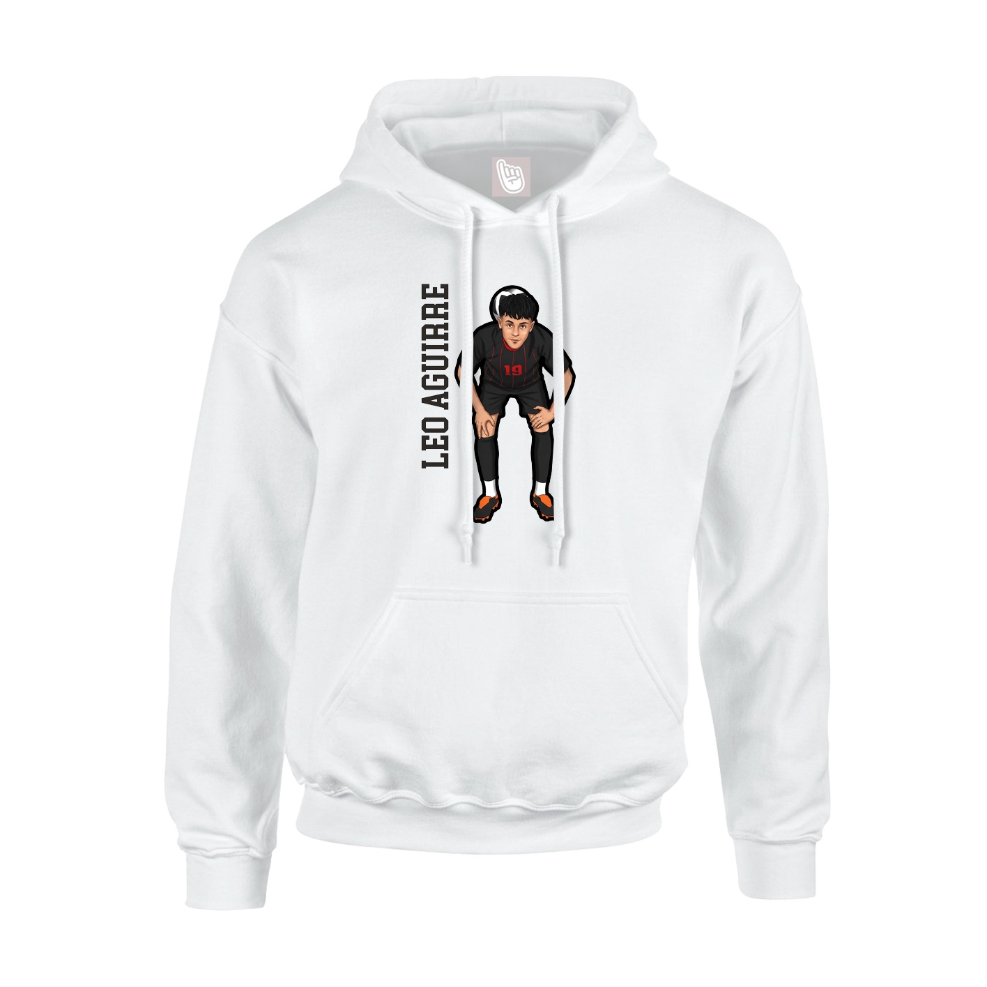 Hoodie — Name Vertical in White