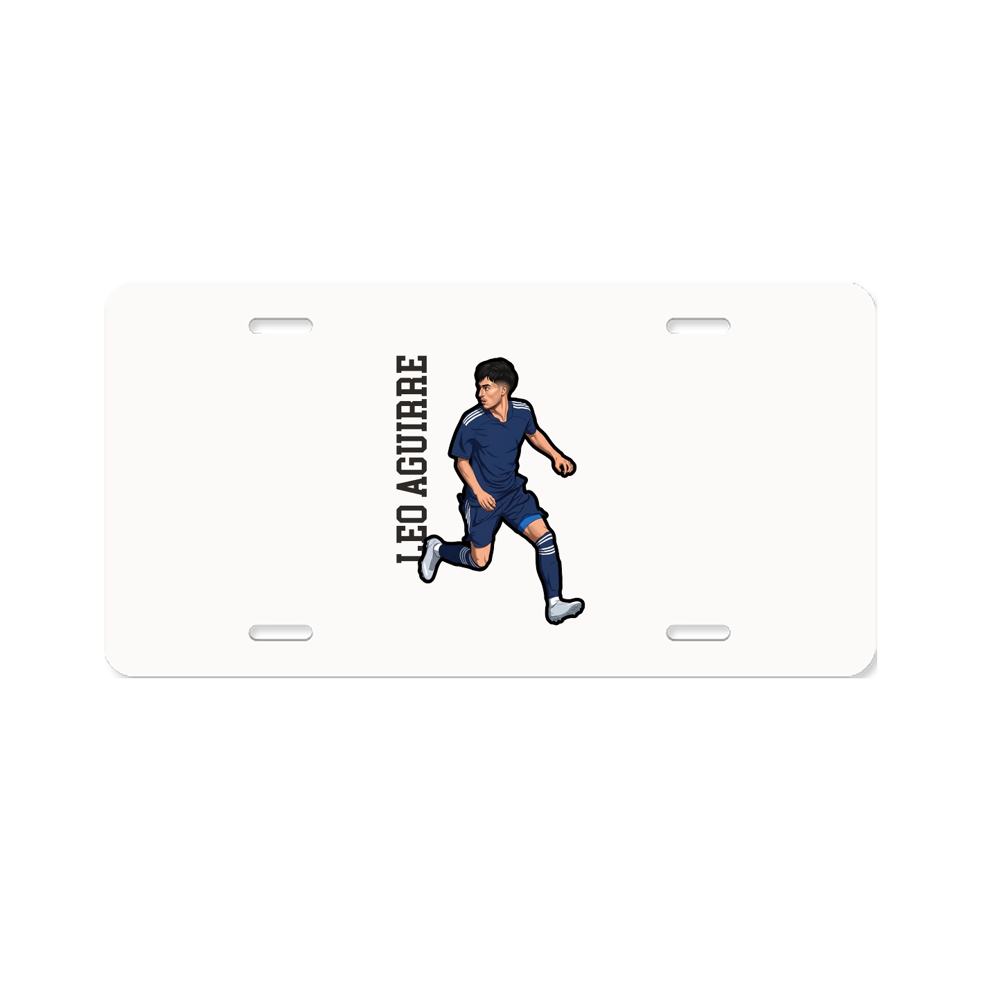 License Plate — Name Vertical in Classic