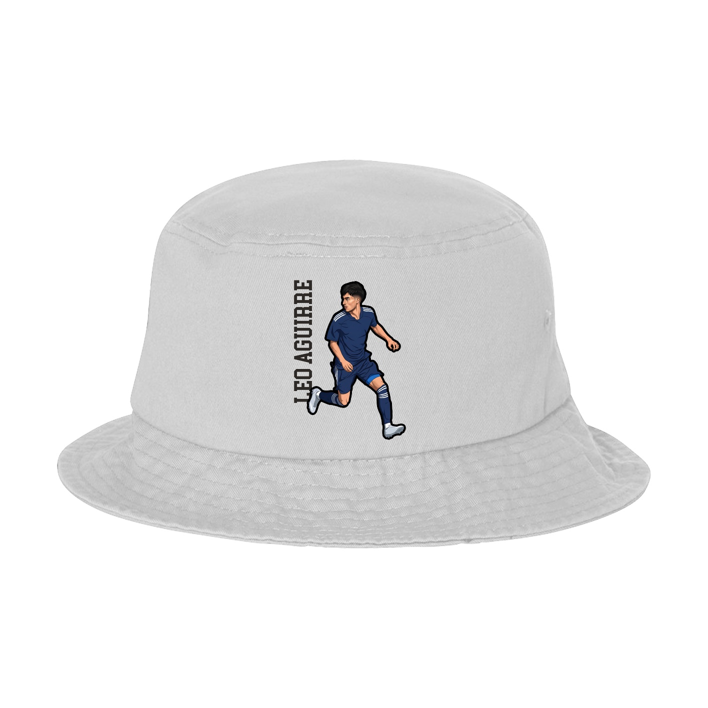 Bucket Cap — Name Vertical in White