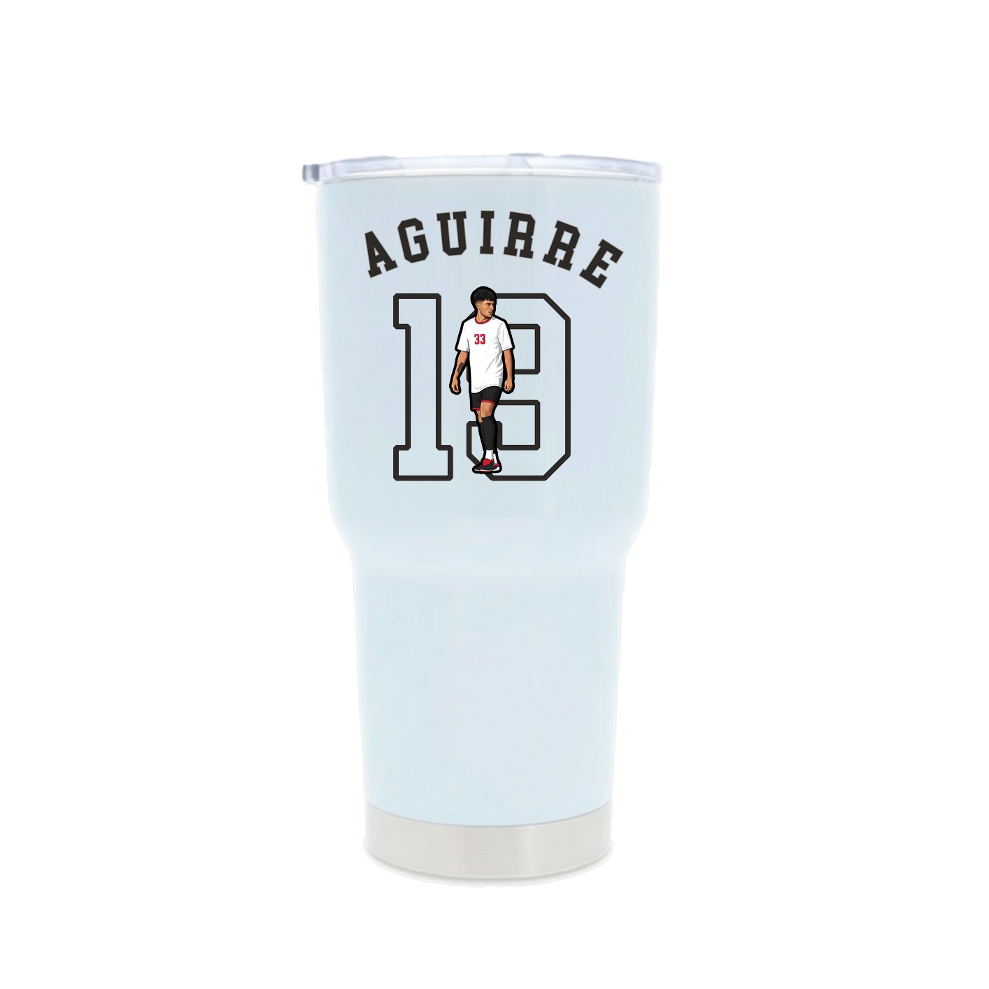30oz Stainless Steel Tumbler — Shirsey Arch in White