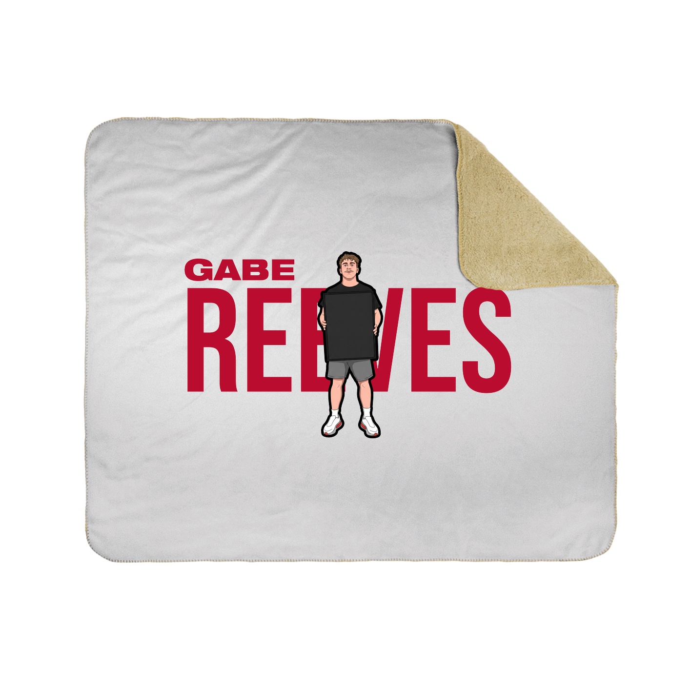 Throw Blanket — Player Name in White