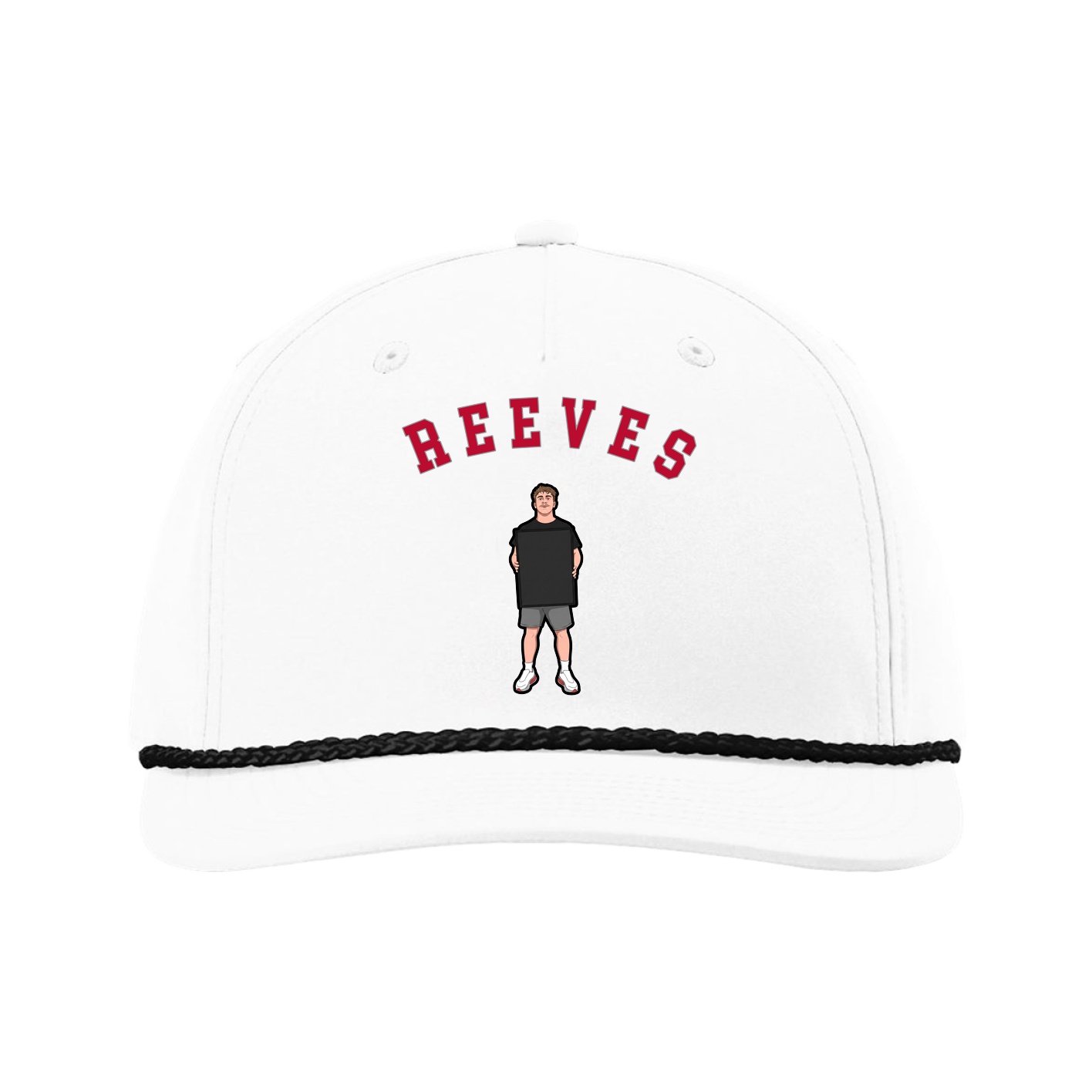 Five-Panel Classic Rope Cap — Shirsey Arch in White