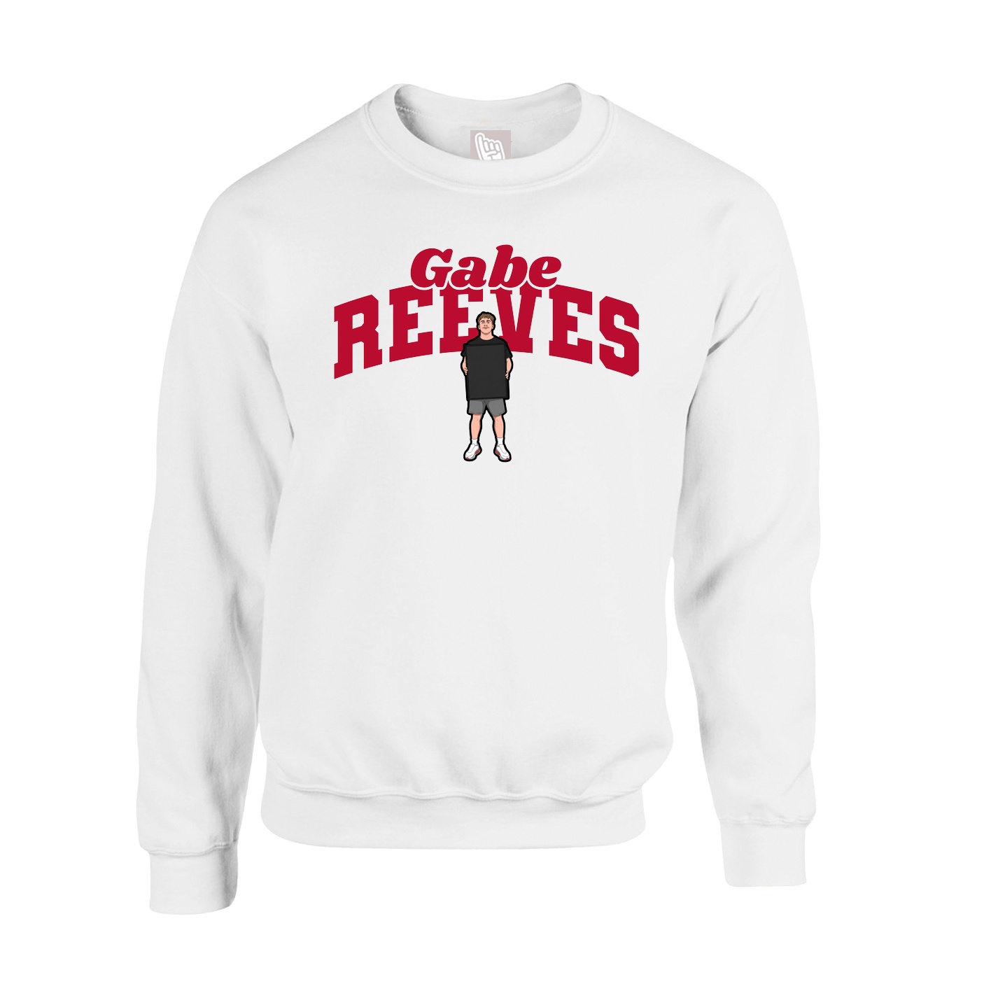 Fleece Crew — Signature Arch in White