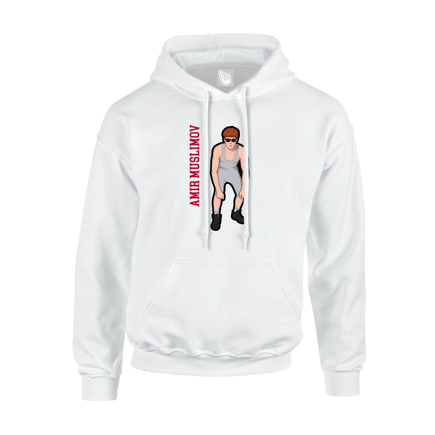 Youth Hoodie — Name Vertical in White