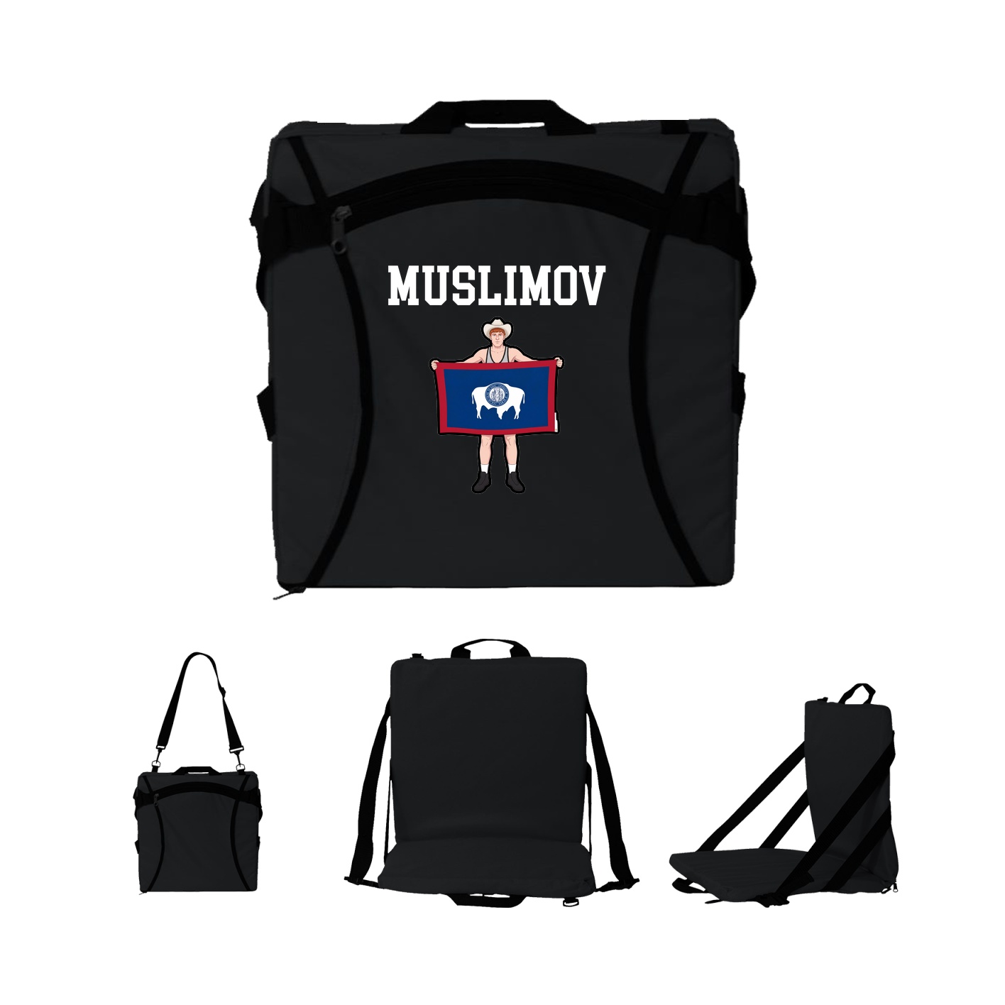 Folding Stadium Seat — Shirsey in Black