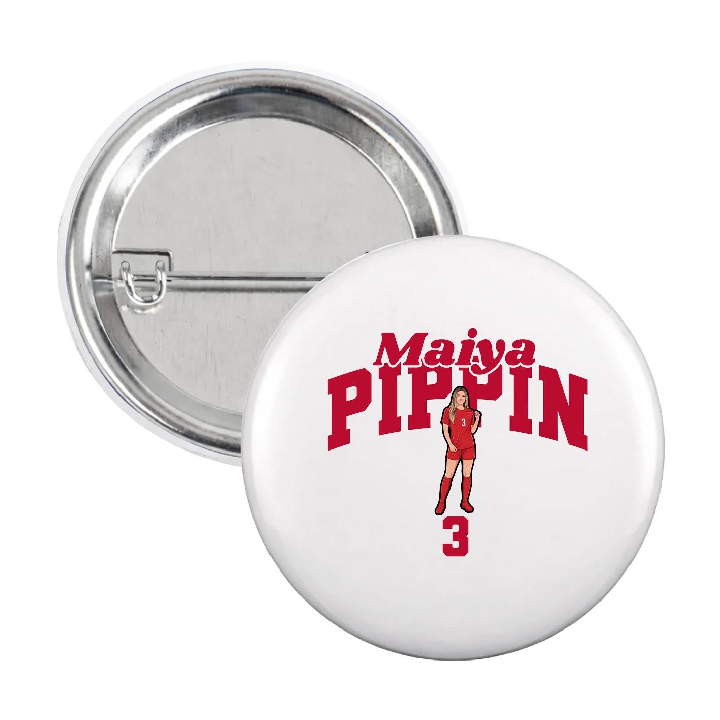 Game Day Button — Signature Arch in White