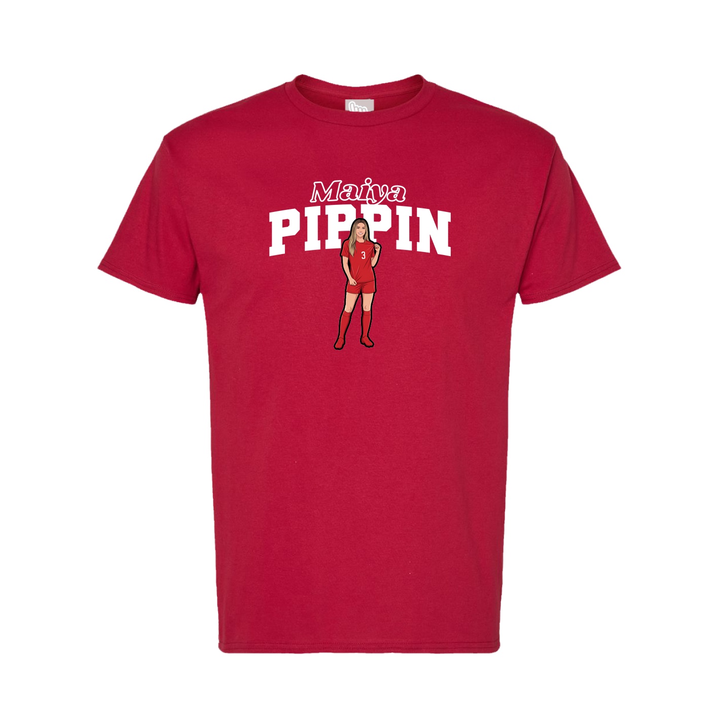 Tee — Name Arch in Crimson