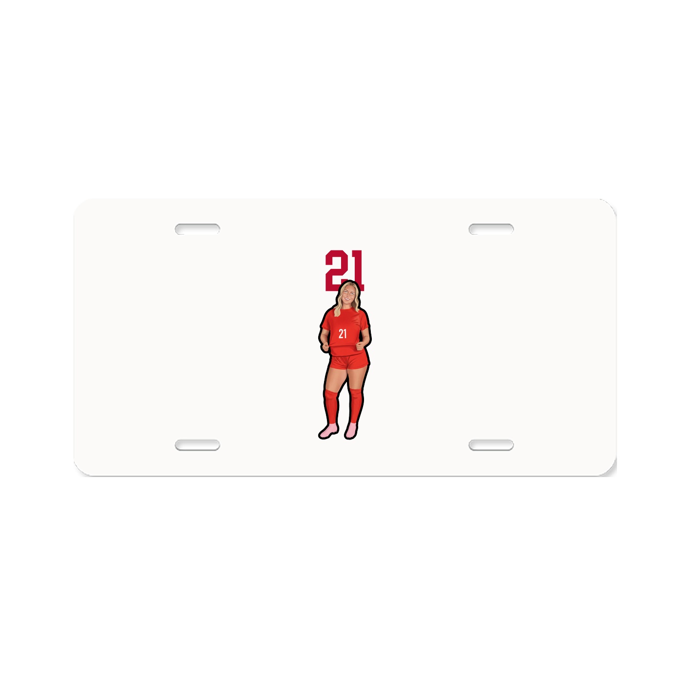 License Plate — Number Top in Classic