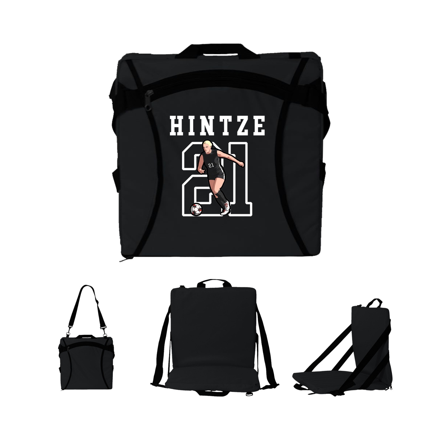 Folding Stadium Seat — Shirsey in Black