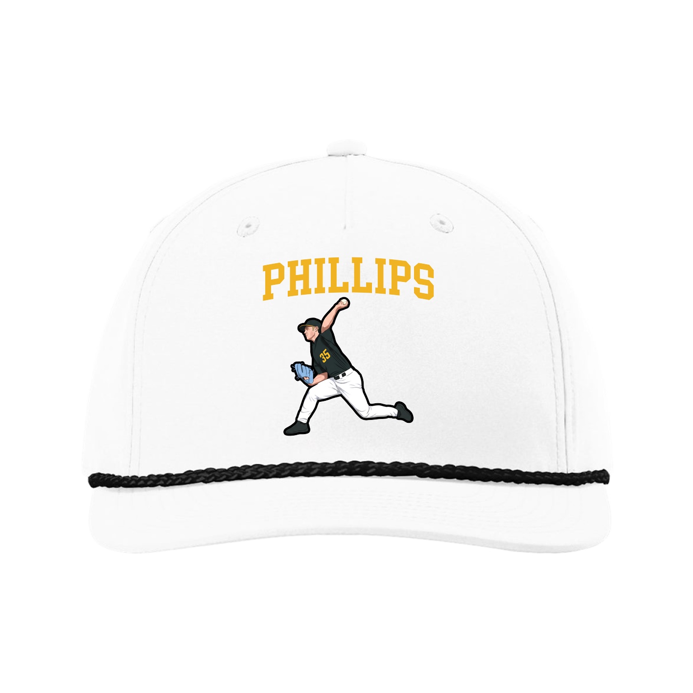Five-Panel Classic Rope Cap — Shirsey in White