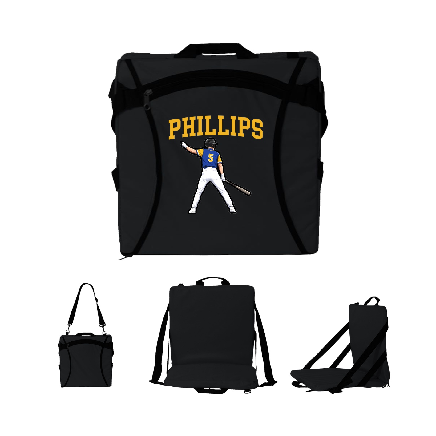 Folding Stadium Seat — Shirsey in Black
