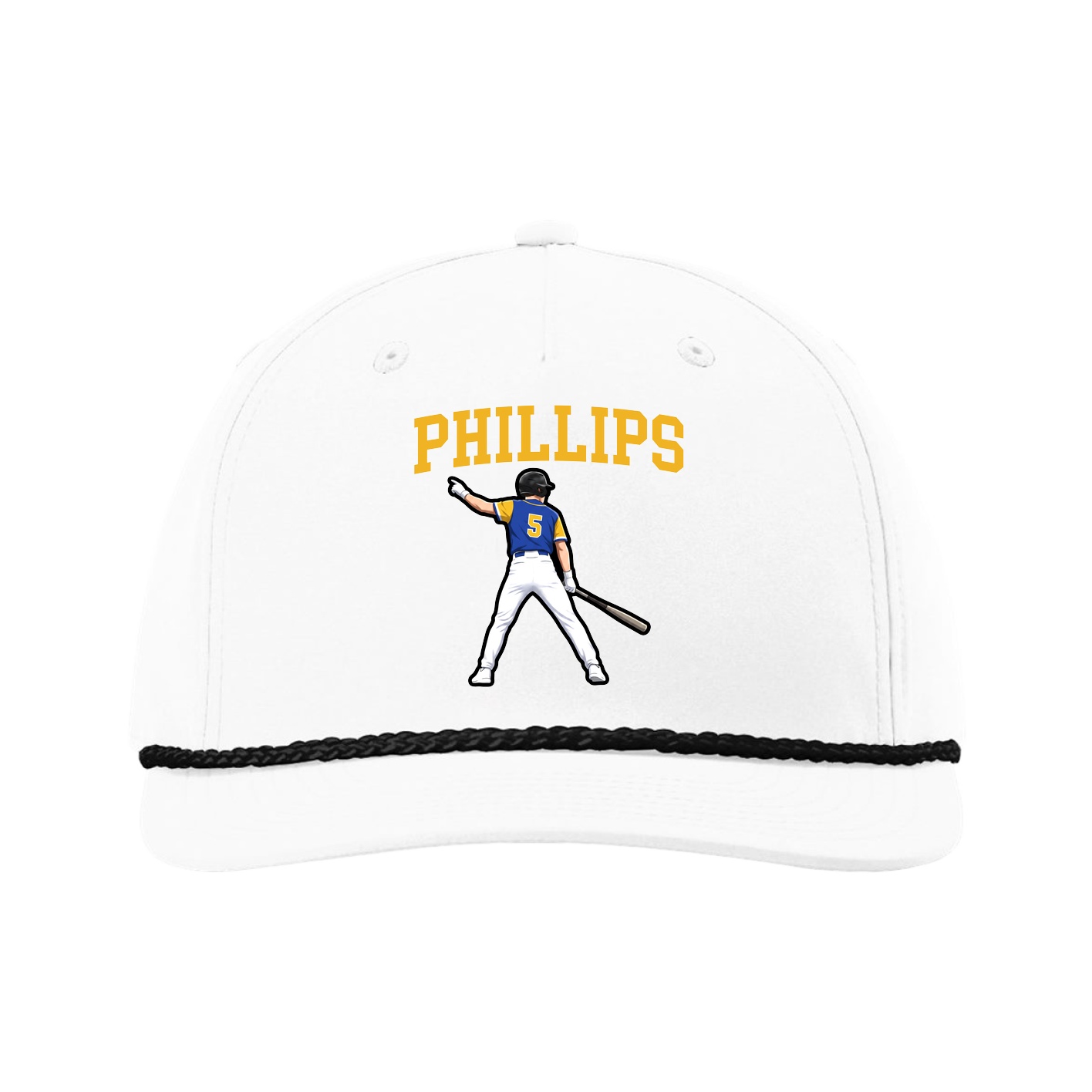 Five-Panel Classic Rope Cap — Shirsey in White