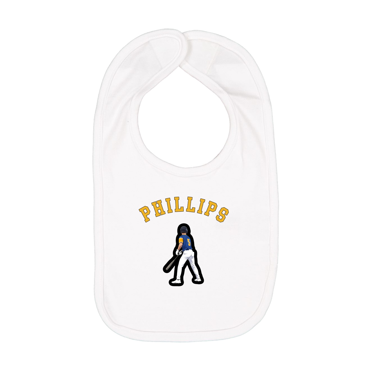 Infant Bib — Shirsey Arch in White
