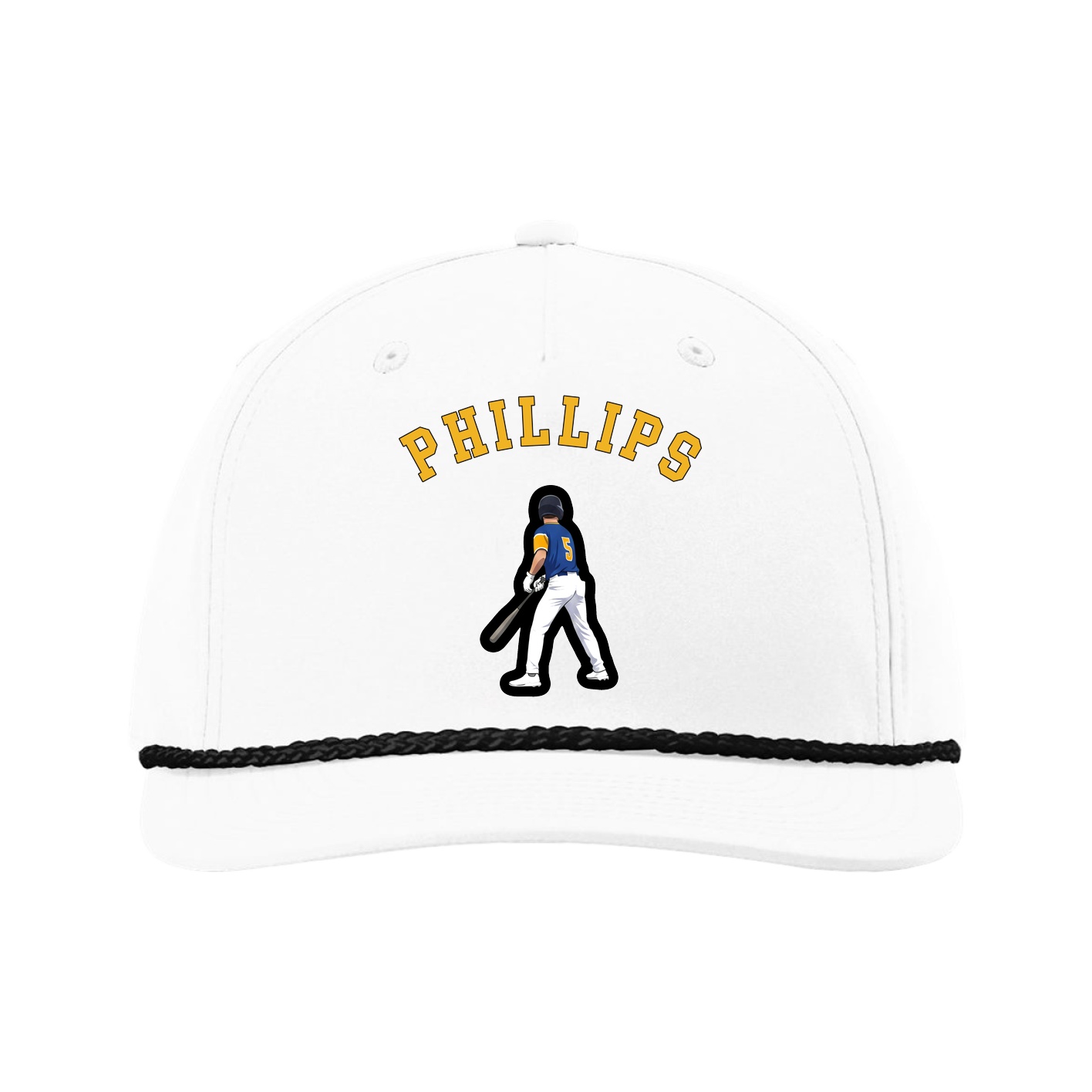 Five-Panel Classic Rope Cap — Shirsey Arch in White