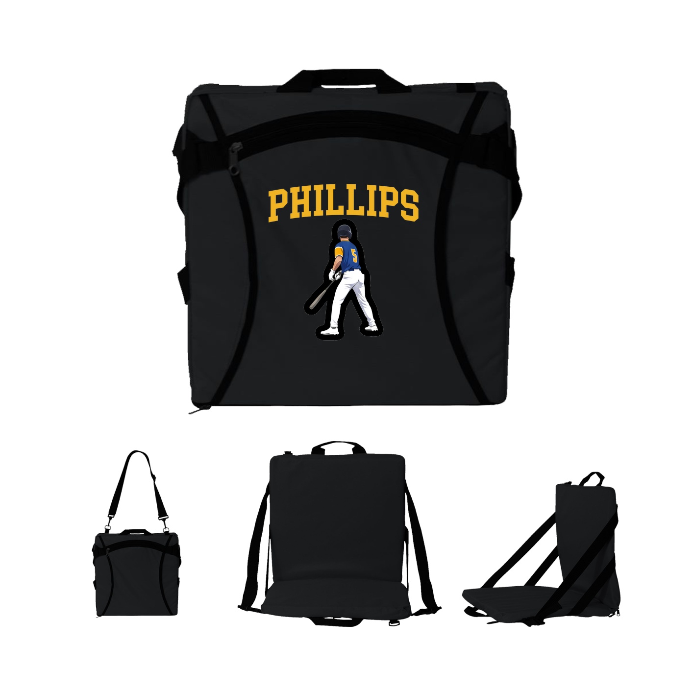 Folding Stadium Seat — Shirsey in Black