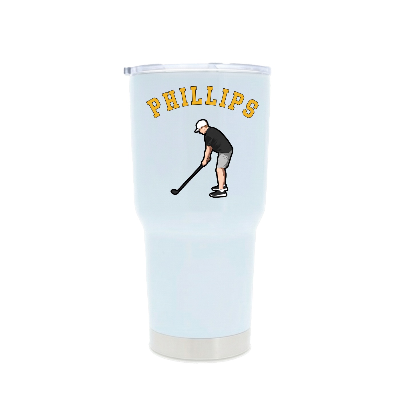 30oz Stainless Steel Tumbler — Shirsey Arch in White