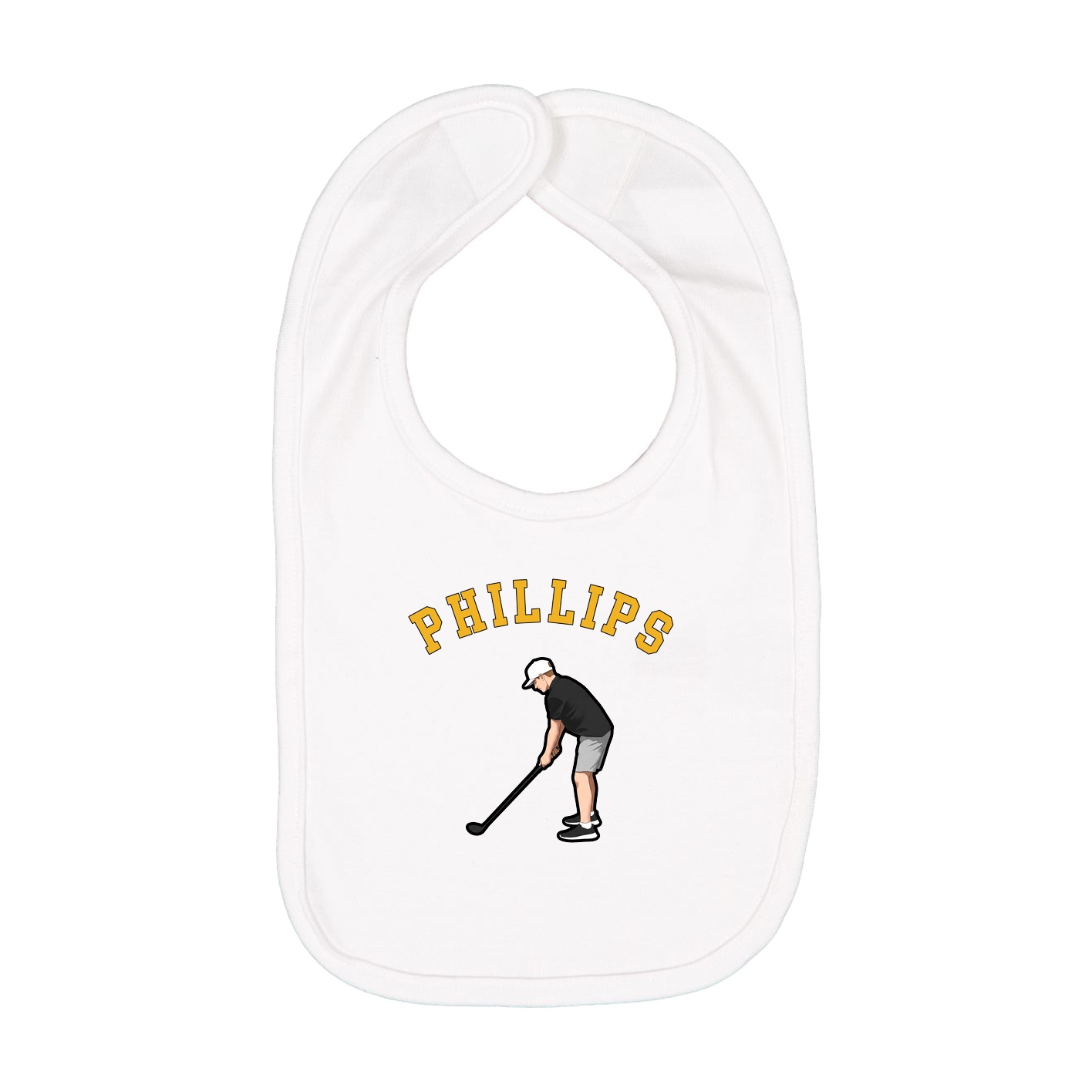 Infant Bib — Shirsey Arch in White