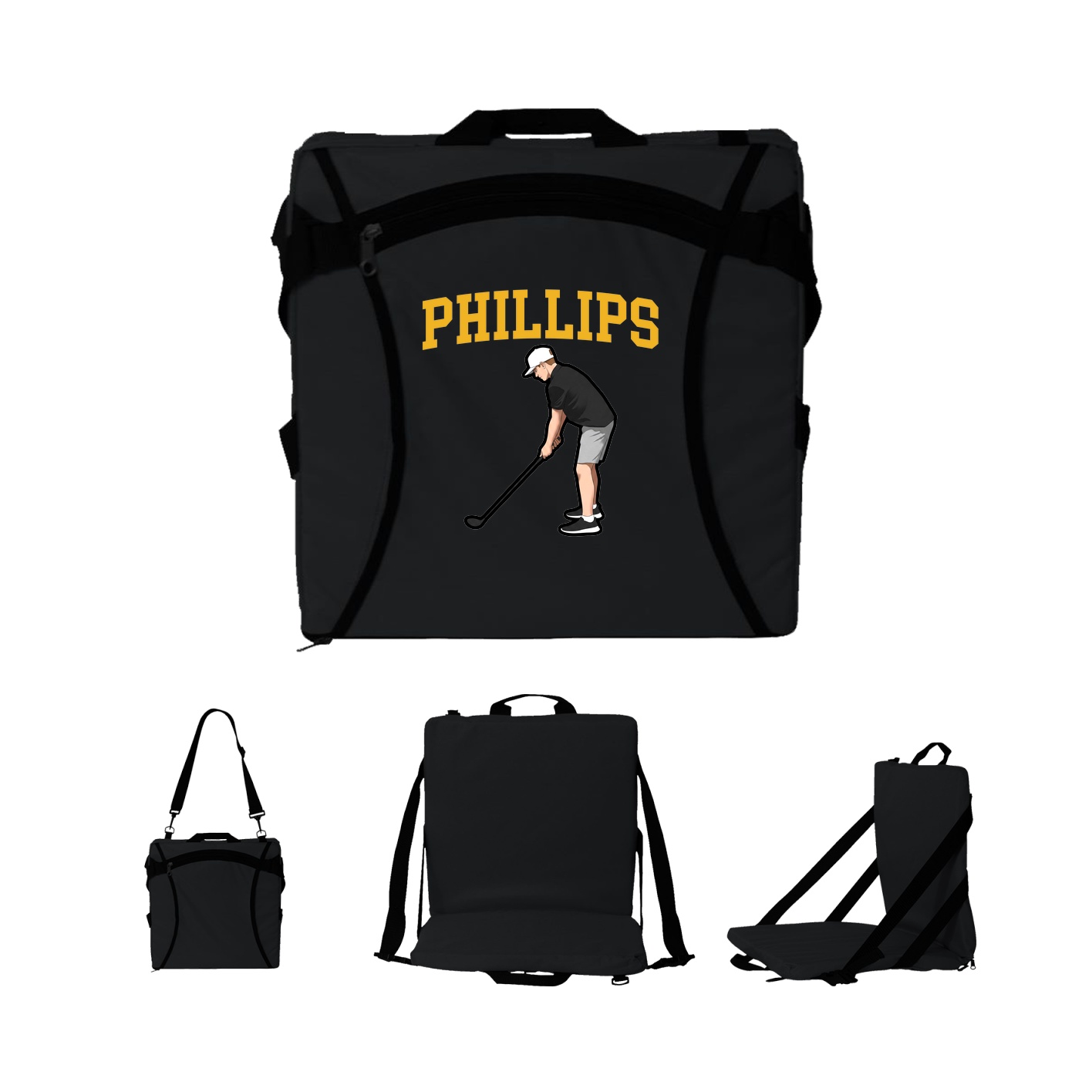 Folding Stadium Seat — Shirsey in Black