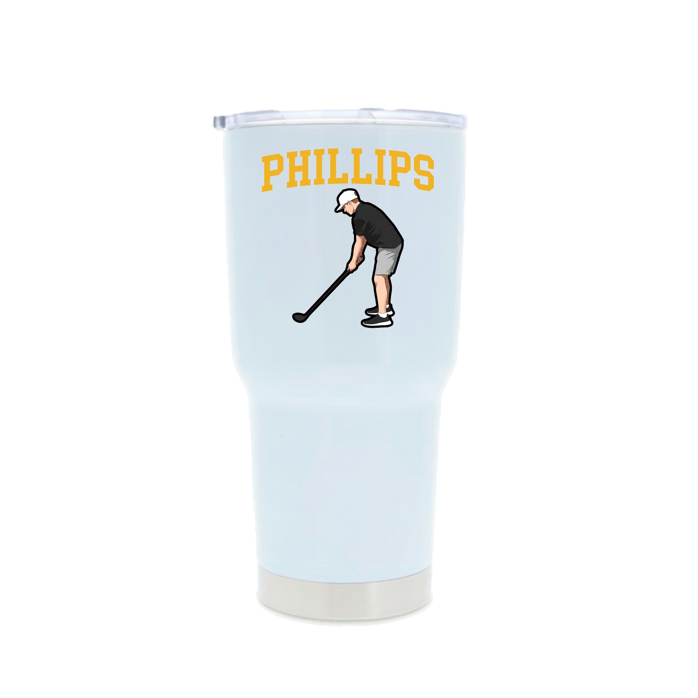 30oz Stainless Steel Tumbler — Shirsey in White