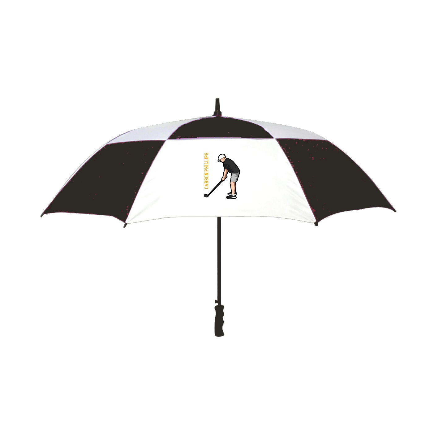 Golf Umbrella — Name Vertical in Black