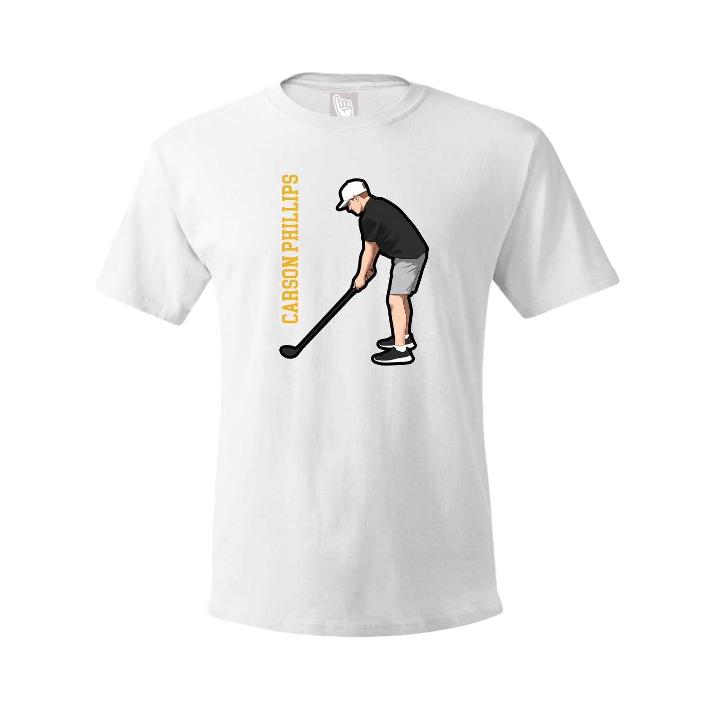 Tee — Name Vertical in White