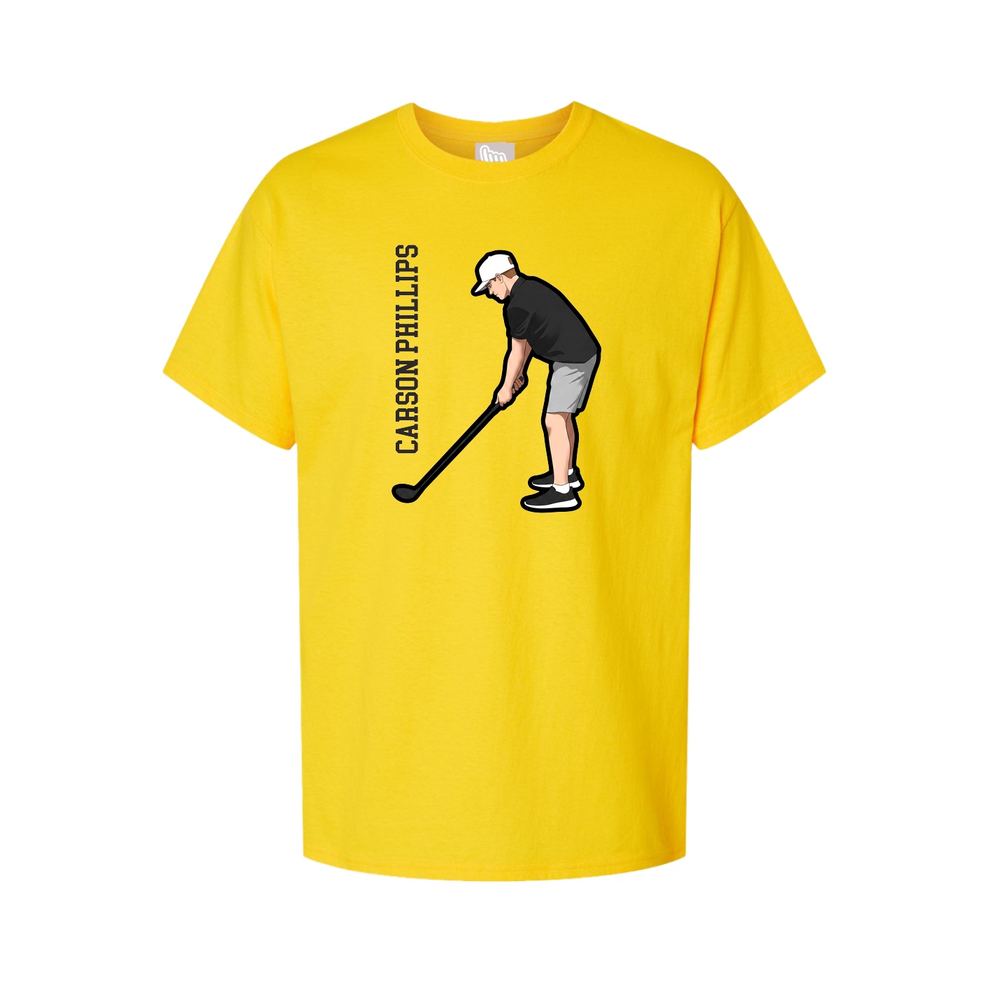 Youth Tee — Name Vertical in Gold