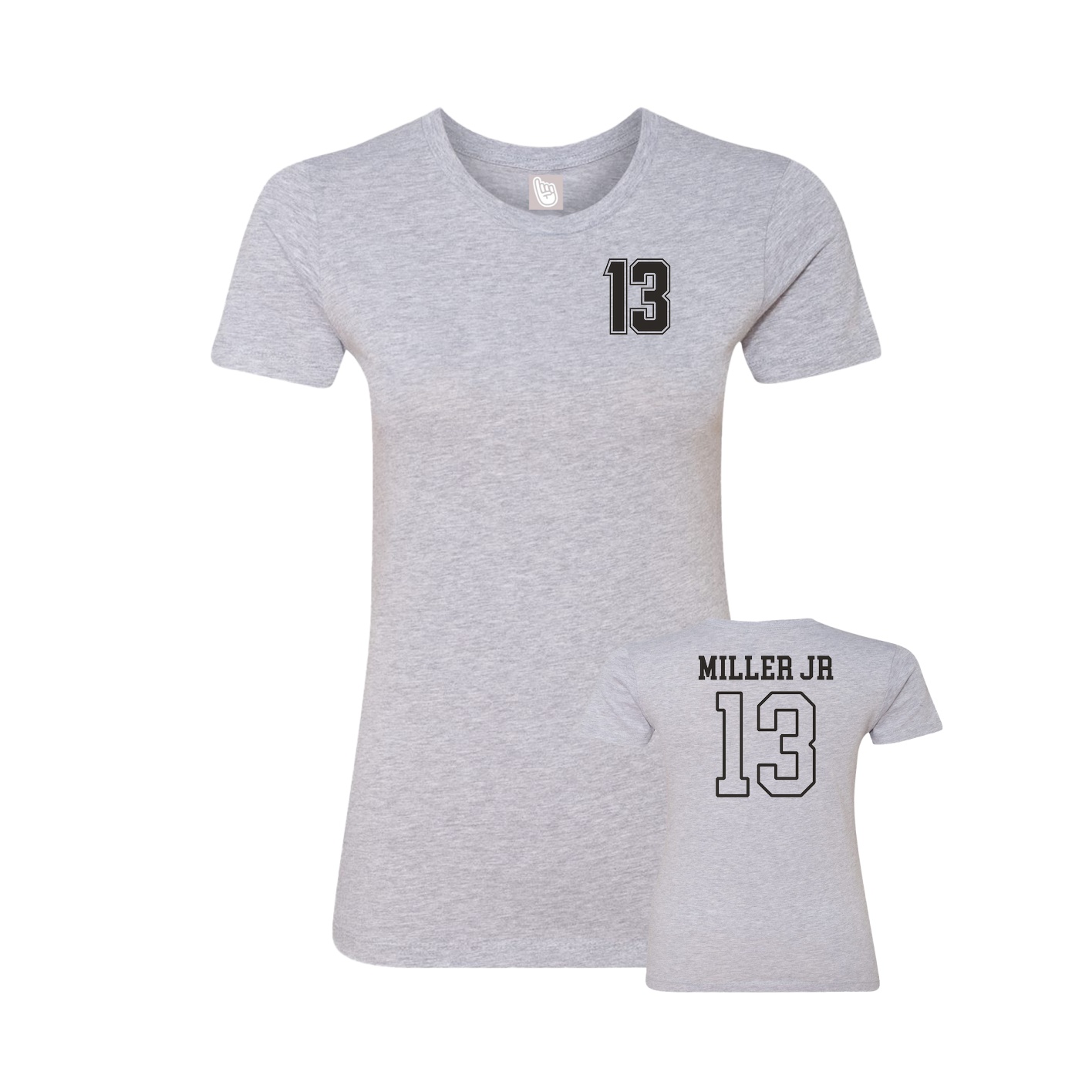 Womens Tee — Chest Back in Grey